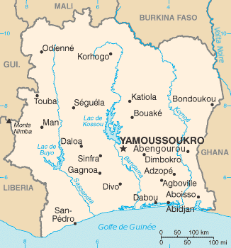 carte cote divoire